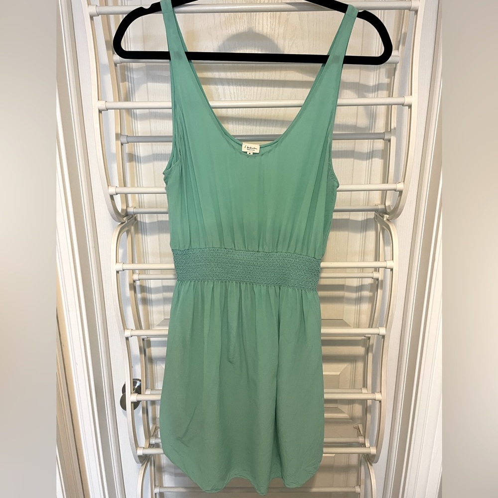 Babaton 100% Silk Mint Mini Dress